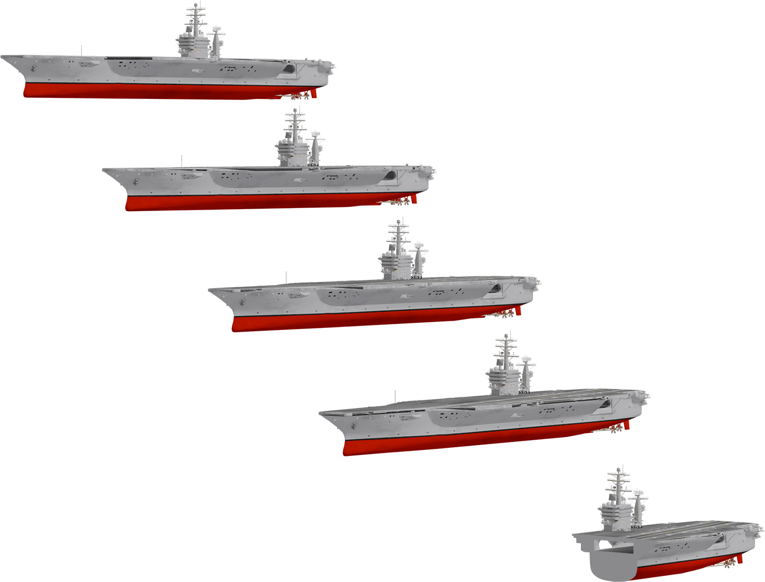 A Nimitz-class aircraft carrier at sea.